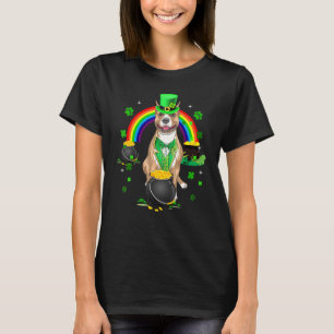 Funny Funny Pit Bull Leprechaun Shamrock St. Patri T-Shirt