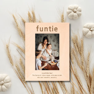 Funny Funtie Definition Gift for Aunt Etched Frames