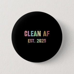 Funny Future Clean Af Est 2025 Grilling Clean Prin 6 Cm Round Badge