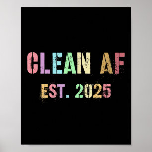 Funny Future Clean Af Est 2025 Grilling Clean Prin Poster