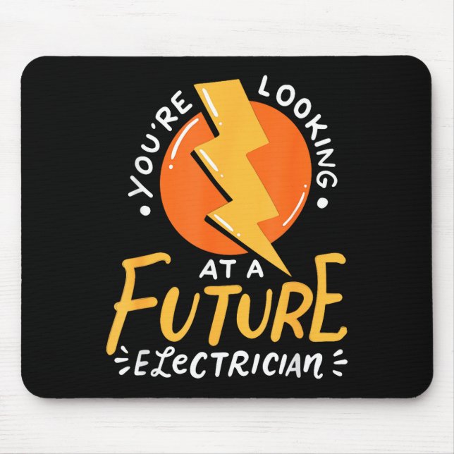 Funny Future Electrician Electrical Engineer  Mouse Mat (Front)
