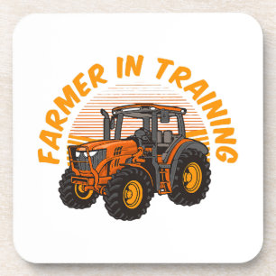 Funny Future Farmer In Training Tractor Farming Coaster