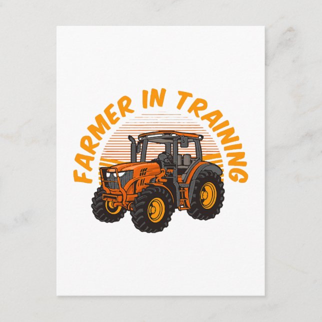 Funny Future Farmer In Training Tractor Farming Enclosure Card (Front)