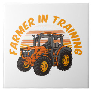 Funny Future Farmer In Training Tractor Farming Tile