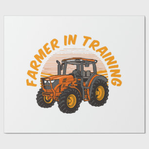 Funny Future Farmer In Training Tractor Farming Wrapping Paper