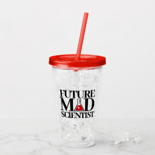 Funny Future Mad Scientist with Chemistry Beaker Acrylic Tumbler
