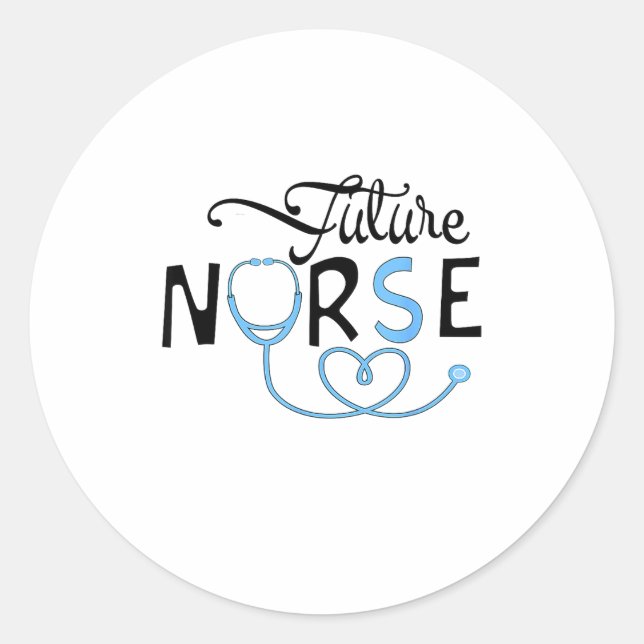 Funny Future Nurse Nursing School Student Nurse In Classic Round Sticker (Front)