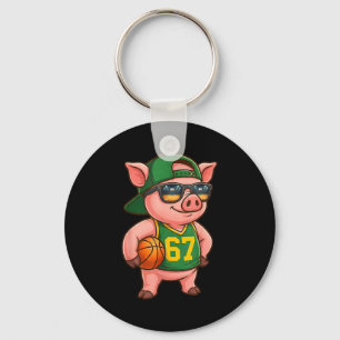 Funny G Basketball 67 Gen Alpha Slang Srts Men Boy Key Ring