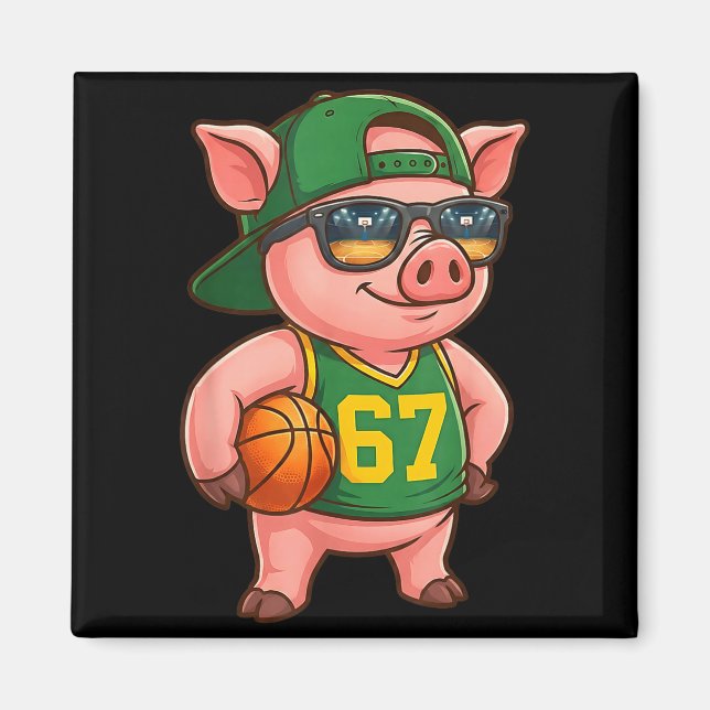 Funny G Basketball 67 Gen Alpha Slang Srts Men Boy Magnet (Front)