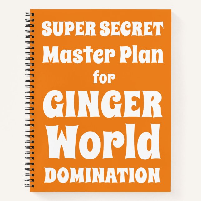 Funny Gag Notebook For Gingers Redheads (Front)