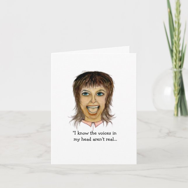 Funny Gal Hearing Awesome Ideas Card (Front)