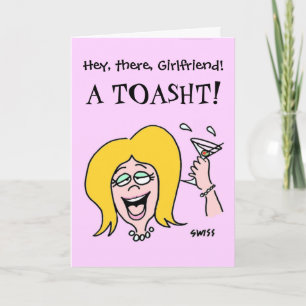 Funny Gal to Gal Cartoon Happy Birthday Card