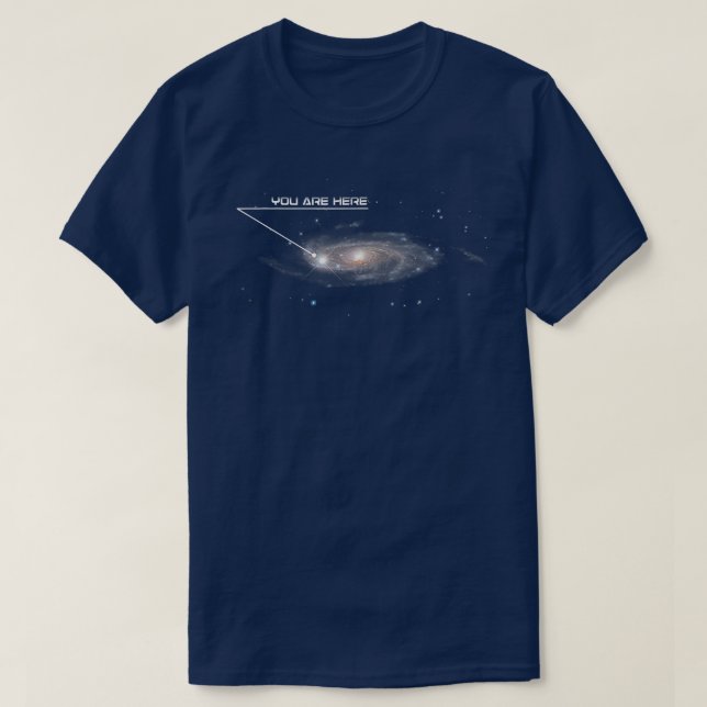 Funny Galaxy Space Location GPS Joking  T-Shirt (Design Front)