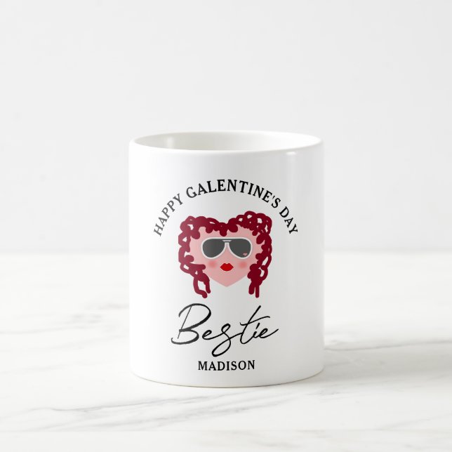 Funny Galentine Girl Friendship Hearts Valentines Coffee Mug (Center)