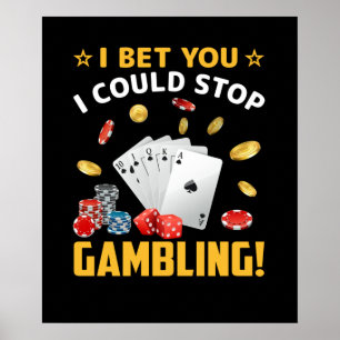 Funny gambling bet Casino word art Poster