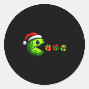 Funny Game Costume Pjs Pajamas Christmas Xmas Men  Classic Round Sticker