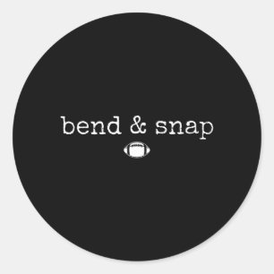 Funny Game Day Touchdown Season Cute Bend And Snap Classic Round Sticker
