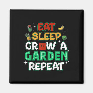 Funny Game Eat Sleep Grow A Garden Repeat Gamer De Magnet