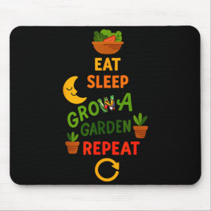 Funny Game Eat Sleep Grow A Garden Repeat Gamer De Mouse Mat