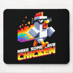 Funny Game Humor Meme Make Some Chicken Pixel Art  Mouse Mat
