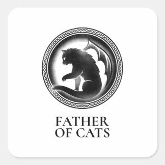 funny game of thrones for cat lovers father of cat square sticker