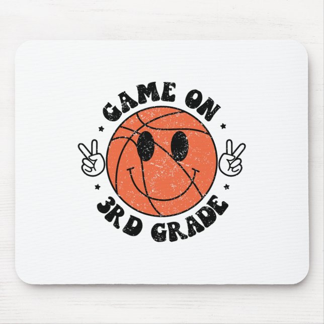 Funny Game On 3rd Grade Sketll First Day Of School Mouse Mat (Front)