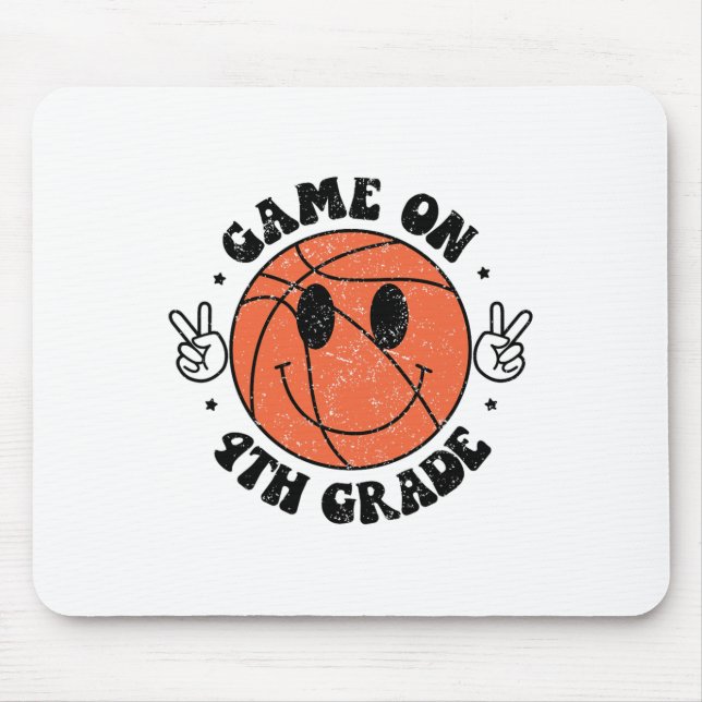 Funny Game On 4th Grade Sketll First Day Of School Mouse Mat (Front)