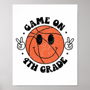 Funny Game On 4th Grade Sketll First Day Of School Poster