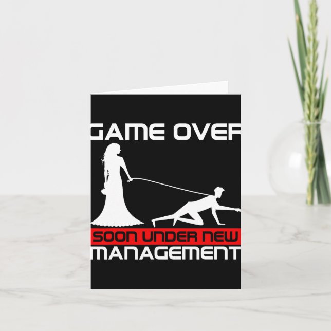 Funny Game Over Bride Gift Bachelorette Wedding Ju Card (Front)