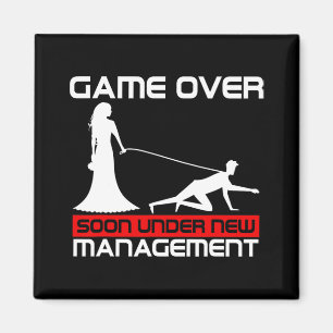 Funny Game Over Bride Gift Bachelorette Wedding Ju Magnet