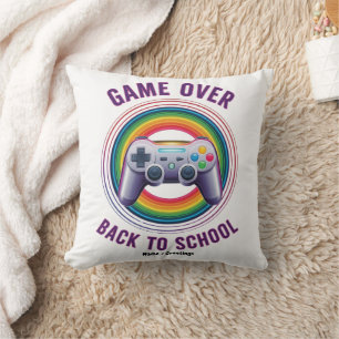 Funny Game Over Controller Teacher KIds Level Up Cushion