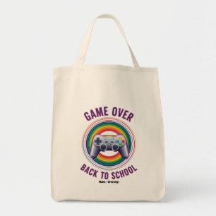 Funny Game Over Controller Teacher KIds Level Up Tote Bag