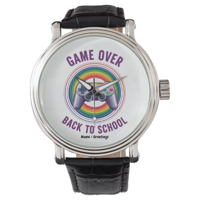 Funny Game Over Controller Teacher KIds Level Up Watch (Front)