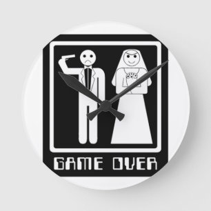Funny Game Over Round Clock