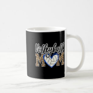 Funny Game Women Volleyball Leopard Ball Mom Mothe Coffee Mug