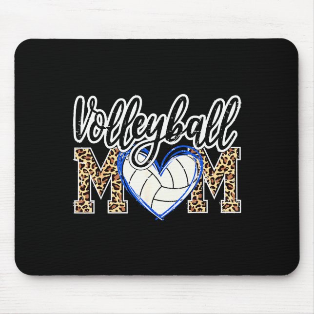 Funny Game Women Volleyball Leopard Ball Mum Mothe Mouse Mat (Front)