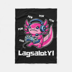 Funny Gamer Axolotl Humour Pun Toddler Boy Girl Te Fleece Blanket