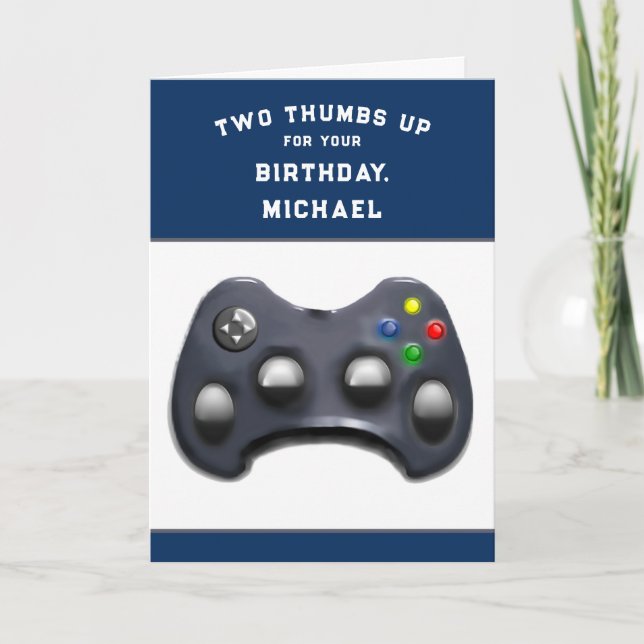 Funny Gamer Birthday Card (Front)