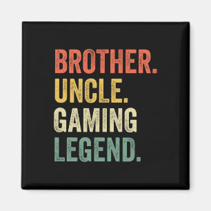Funny Gamer Brother Uncle Gaming Legend Vintage Vi Magnet