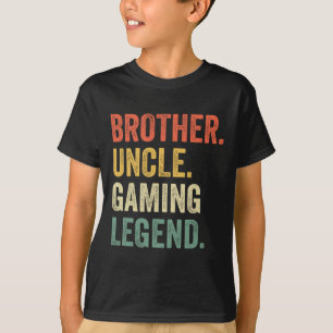 Funny Gamer Brother Uncle Gaming Legend Vintage Vi T-Shirt