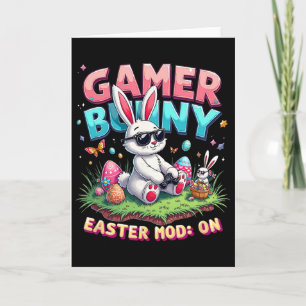 Funny Gamer Bunny Easter Mod On Funny Gaming Gift  Card
