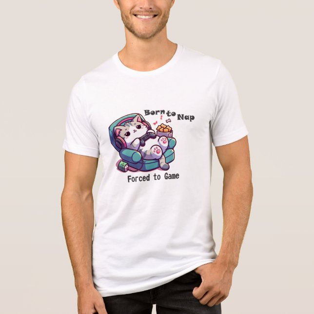 Funny Gamer Cat Shirt (Front)