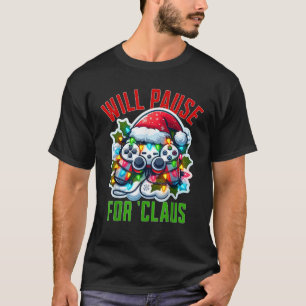 Funny Gamer Christmas Boys Teens Gaming Xmas Kids  T-Shirt