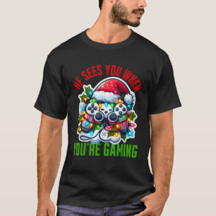 Funny Gamer Christmas Boys Teens Gaming Xmas Kids  T-Shirt