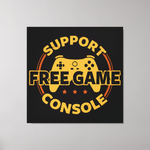 Funny Gamer Console Protest Gaming Canvas Print
