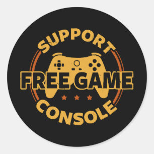 Funny Gamer Console Protest Gaming Classic Round Sticker