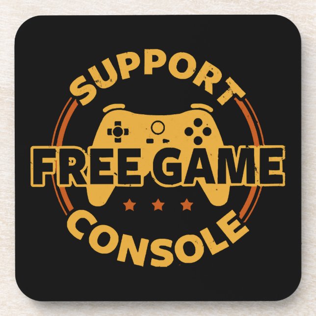 Funny Gamer Console Protest Gaming Coaster (Front)