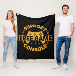 Funny Gamer Console Protest Gaming Fleece Blanket