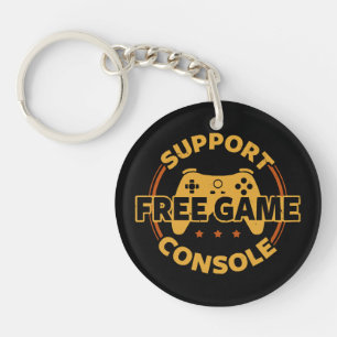 Funny Gamer Console Protest Gaming Key Ring