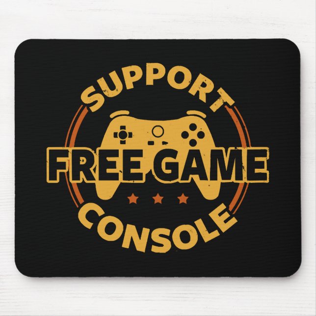Funny Gamer Console Protest Gaming Mouse Mat (Front)
